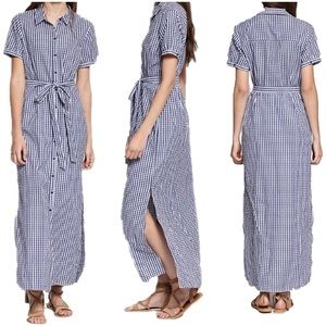 SANCTUARY Blue Dawn Cotton Gingham Shirtdress